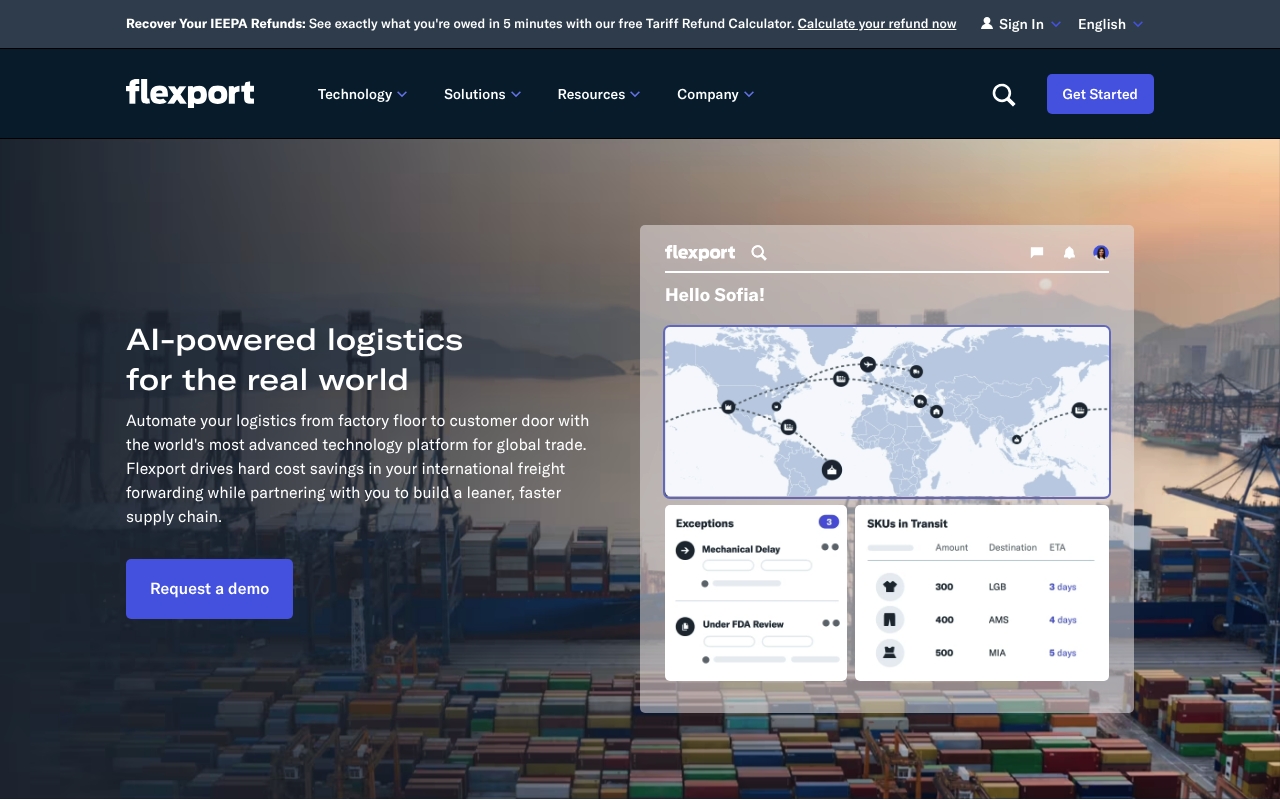 Flexport website