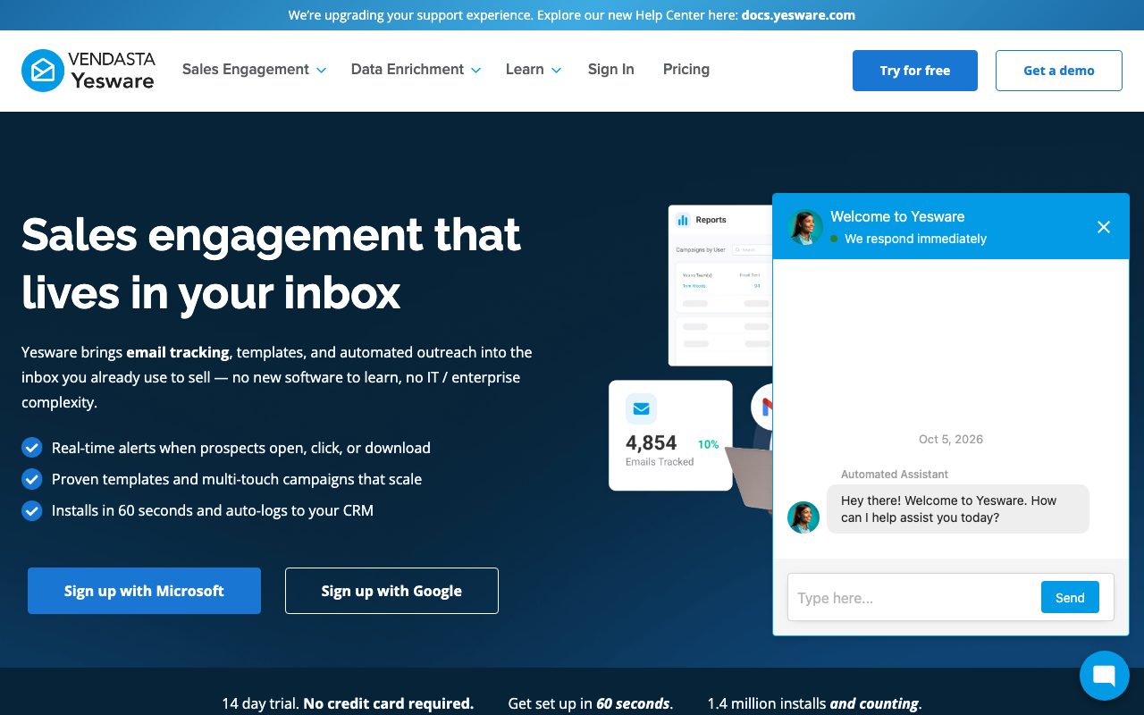 Yesware website