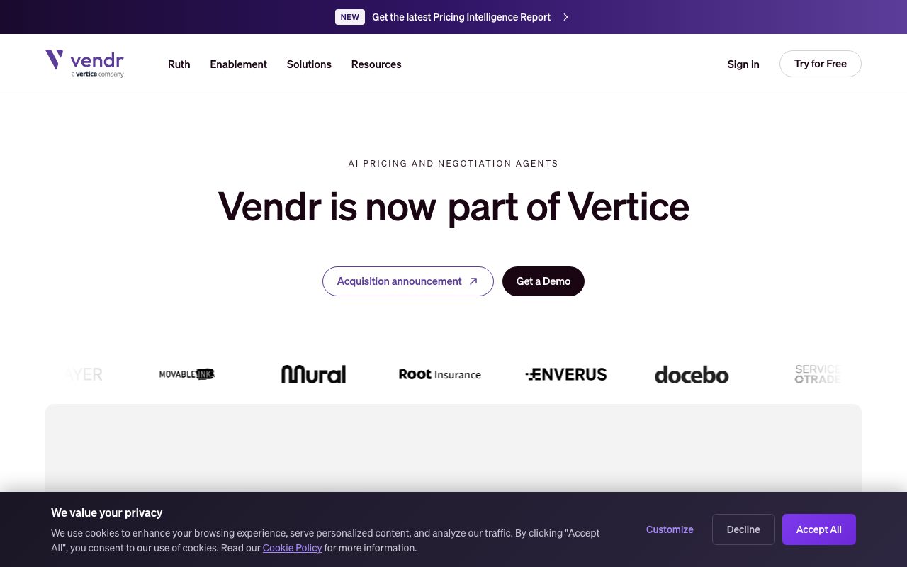 Vendr website