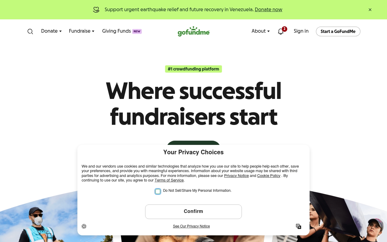 GoFundMe website