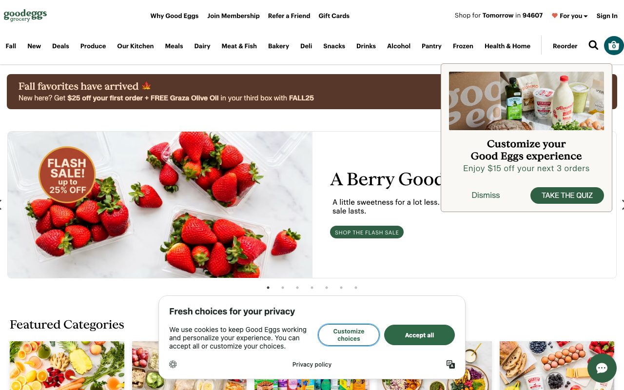 Good Eggs website