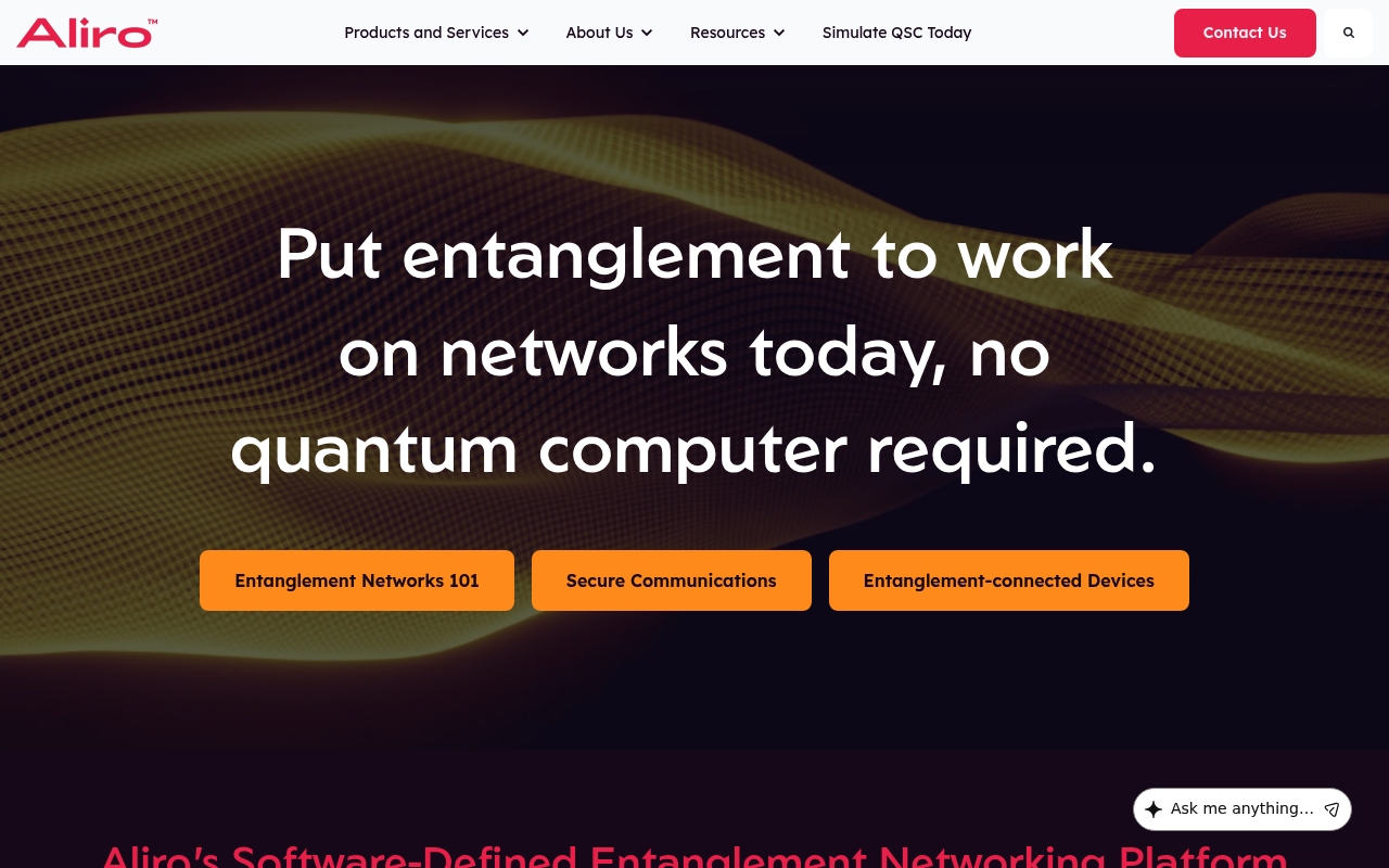 Aliro Technologies website