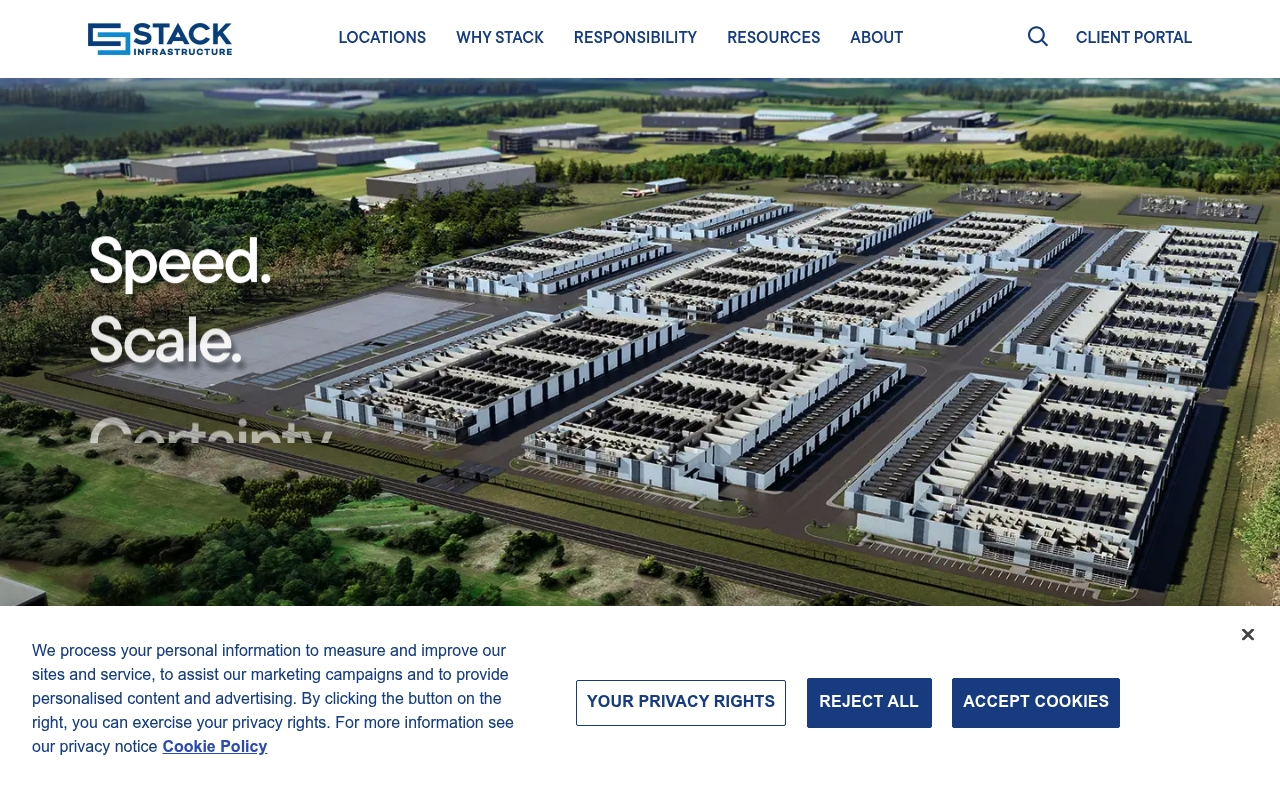 STACK INFRASTRUCTURE website