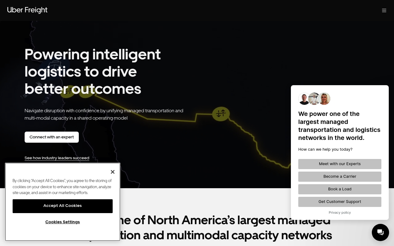 Uber Freight website