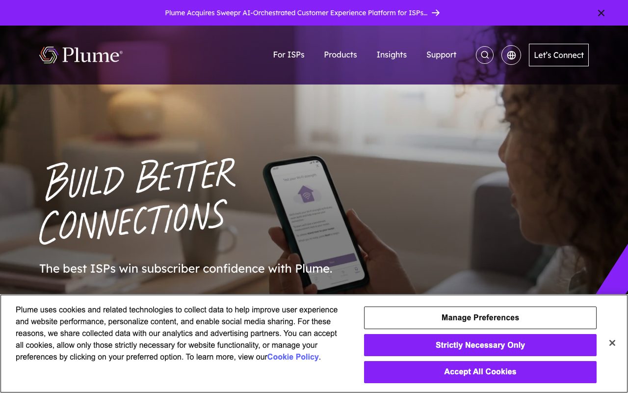 Plume Design Inc website