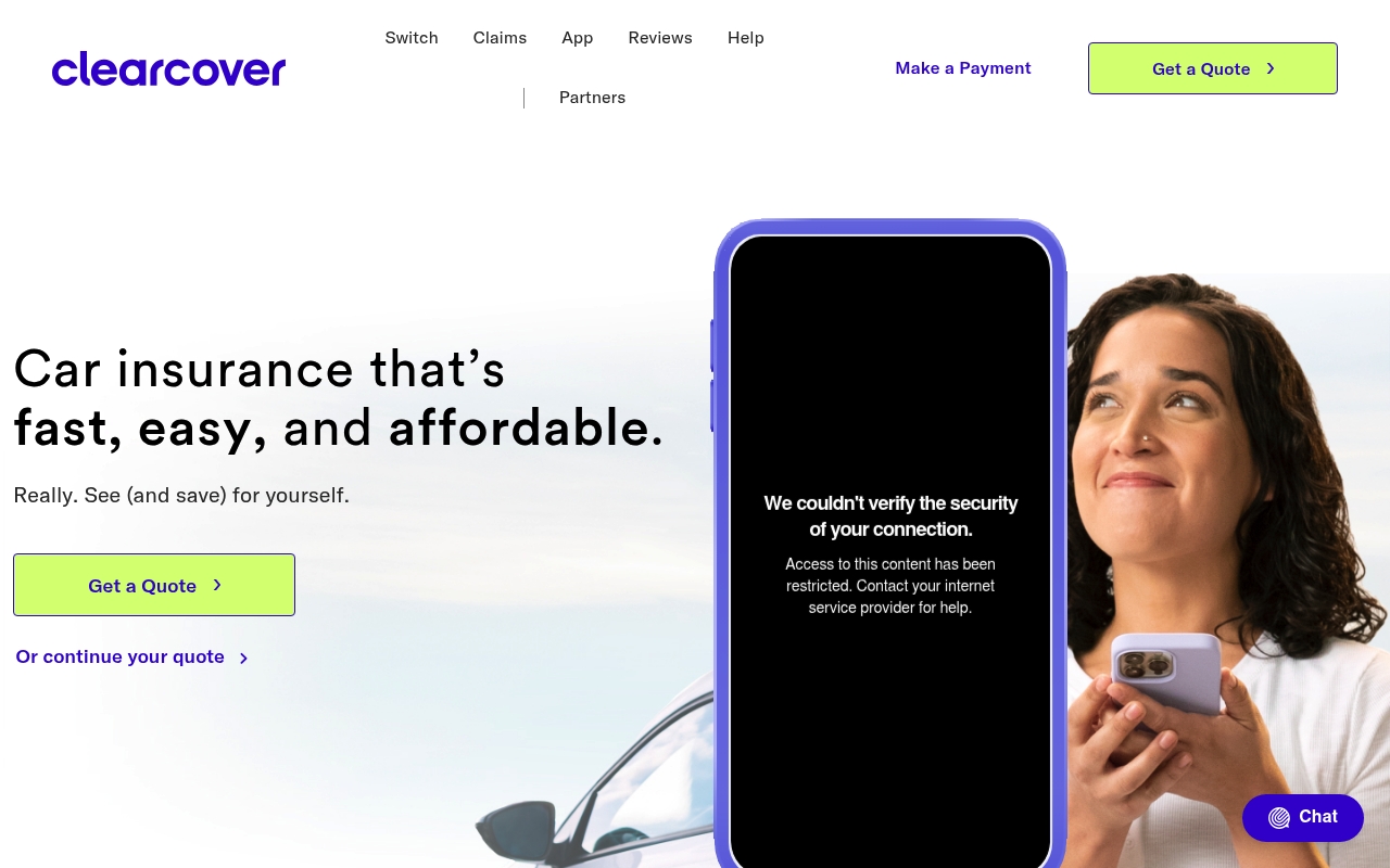 Clearcover website
