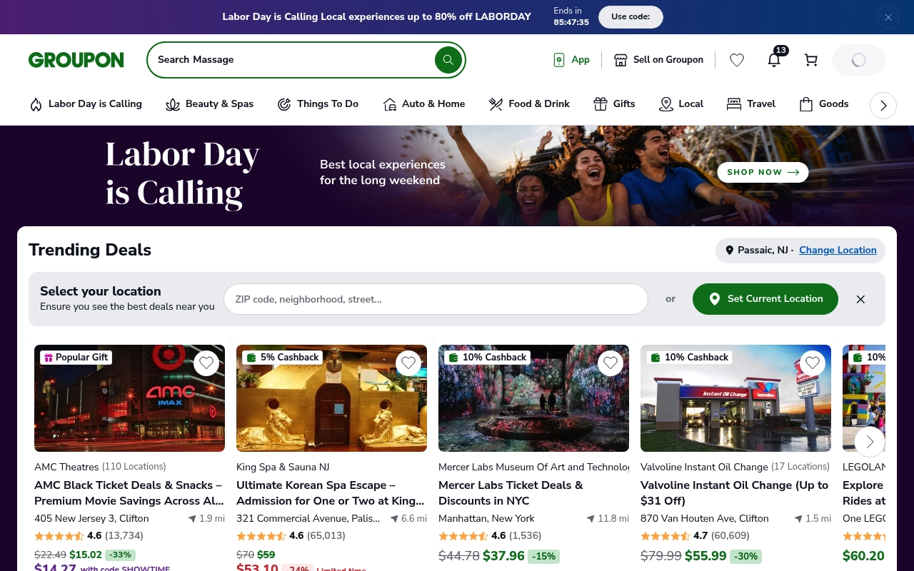 Groupon website