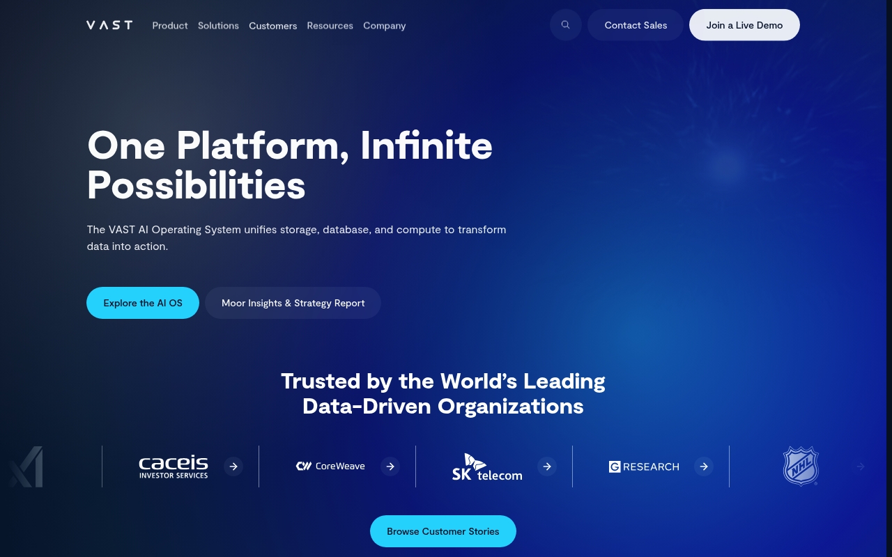 VAST Data website
