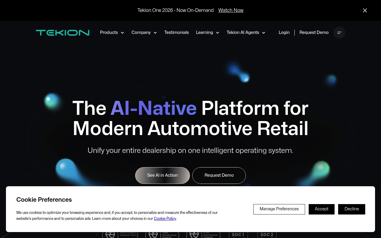Tekion website