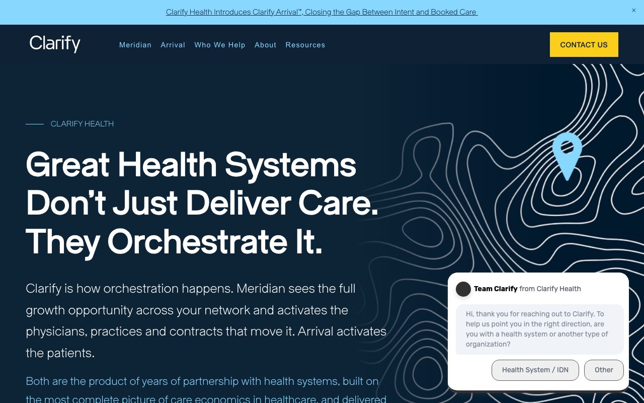 Clarify Health Solutions website