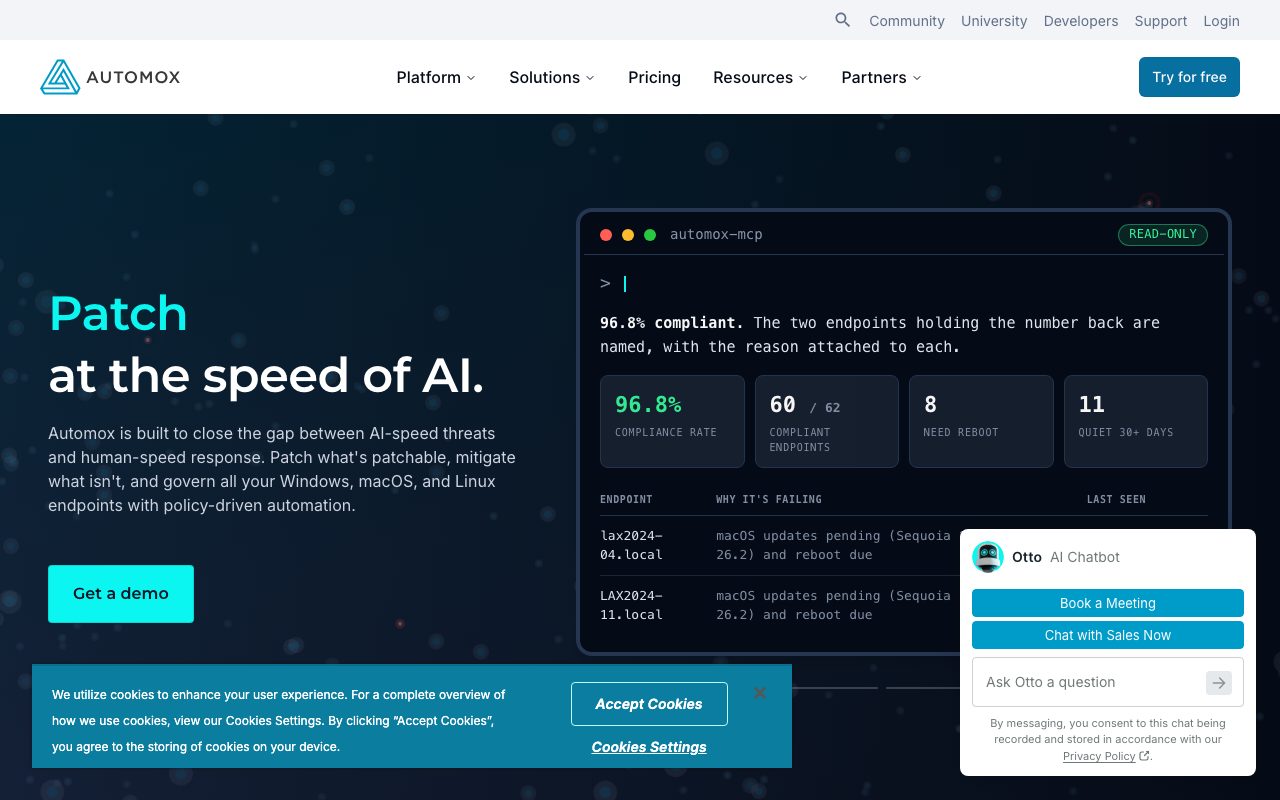 Automox website