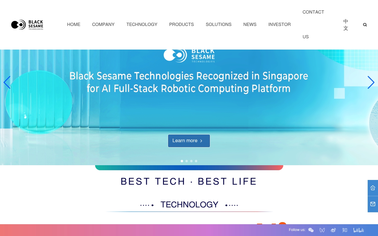 Black Sesame Technologies Inc website