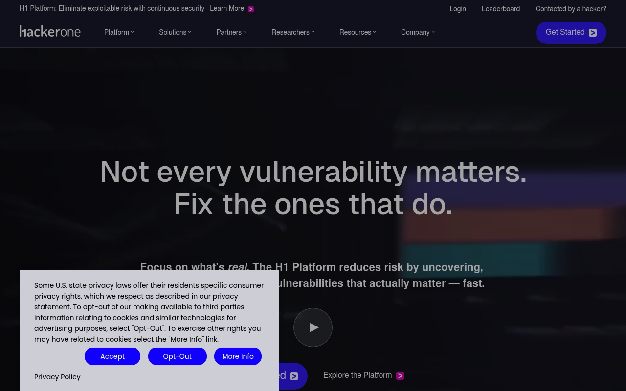HackerOne website