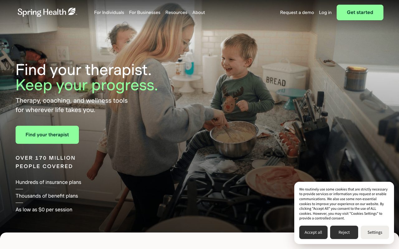 Spring Health website