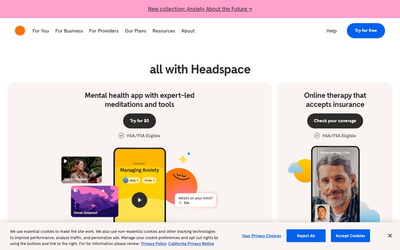 Headspace website