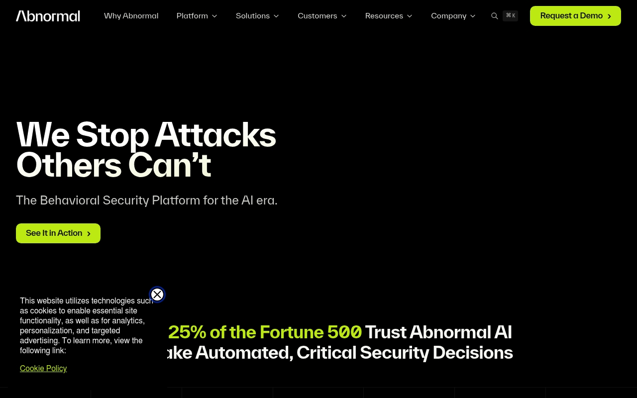 Abnormal Security website