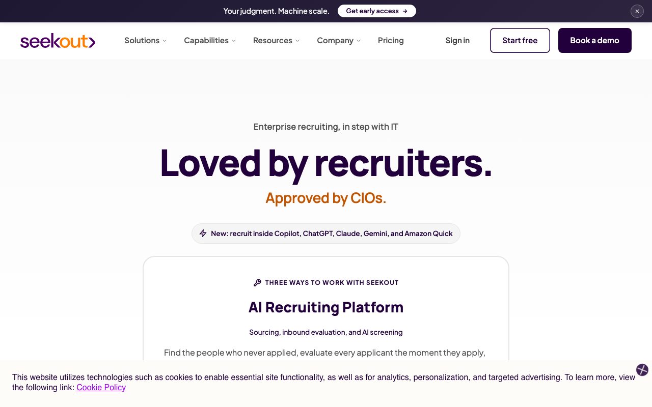 SeekOut website