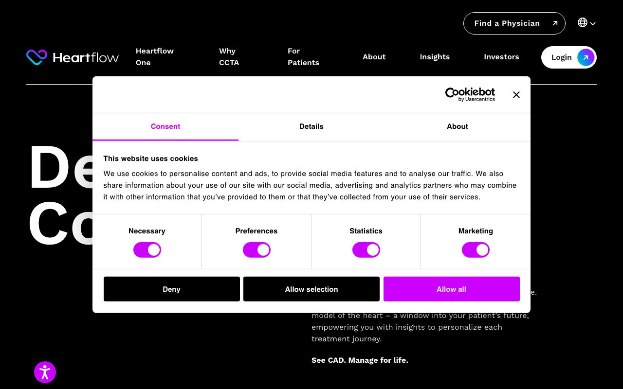 HeartFlow website