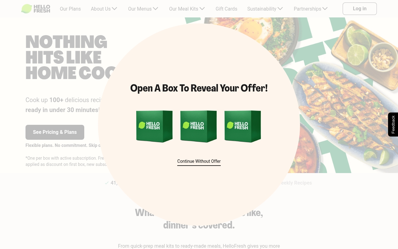 HelloFresh website