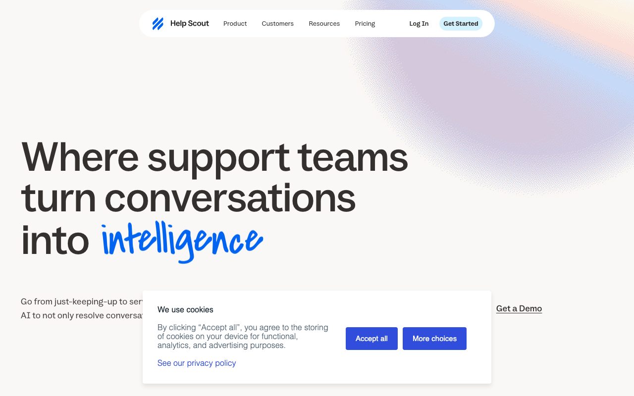 Help Scout website