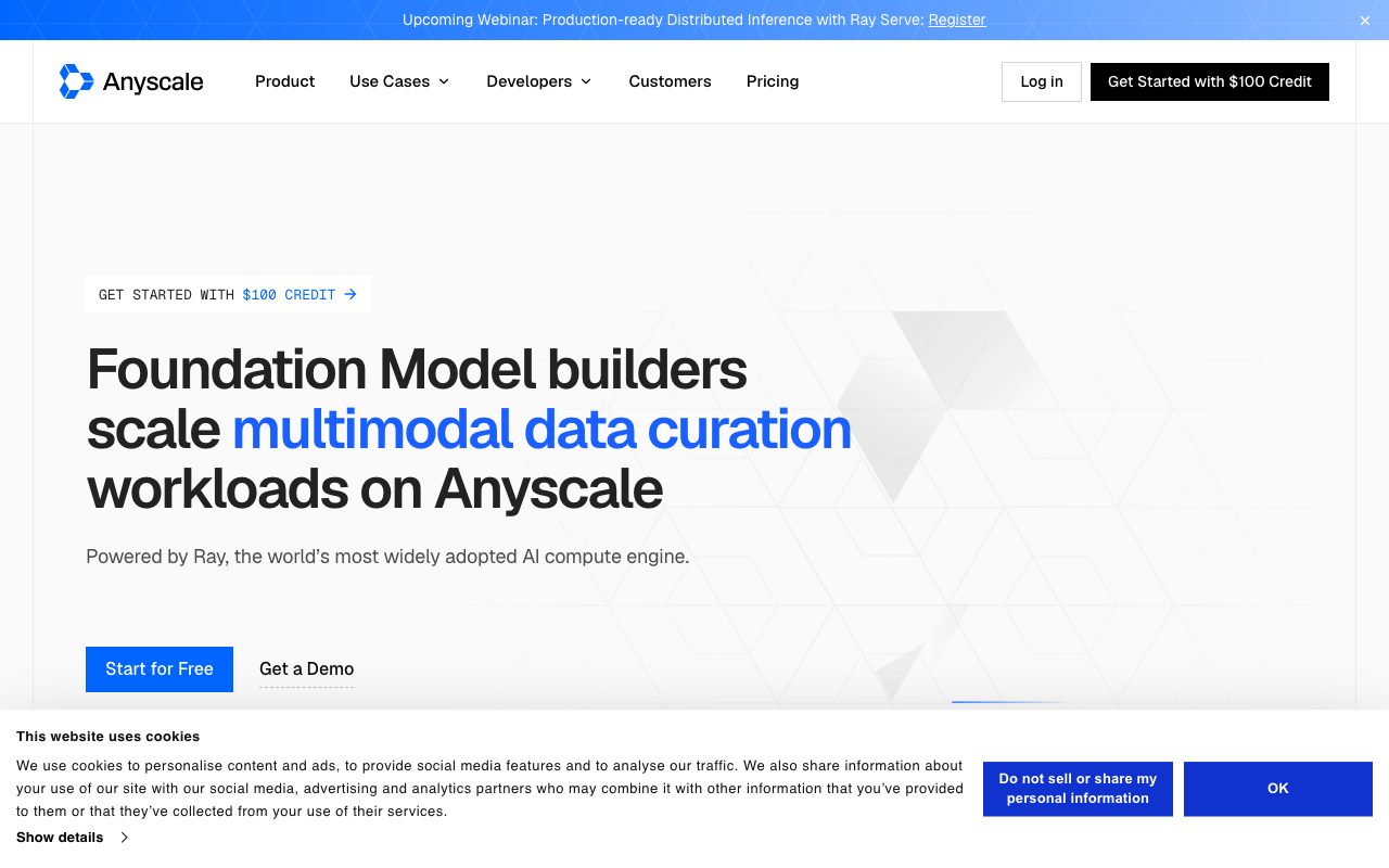 Anyscale website