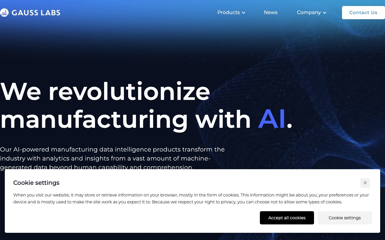 Gauss Labs website