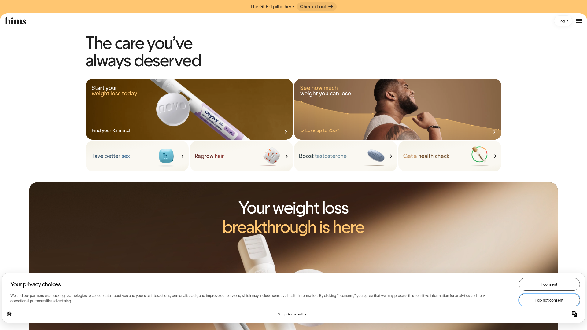 Hims website