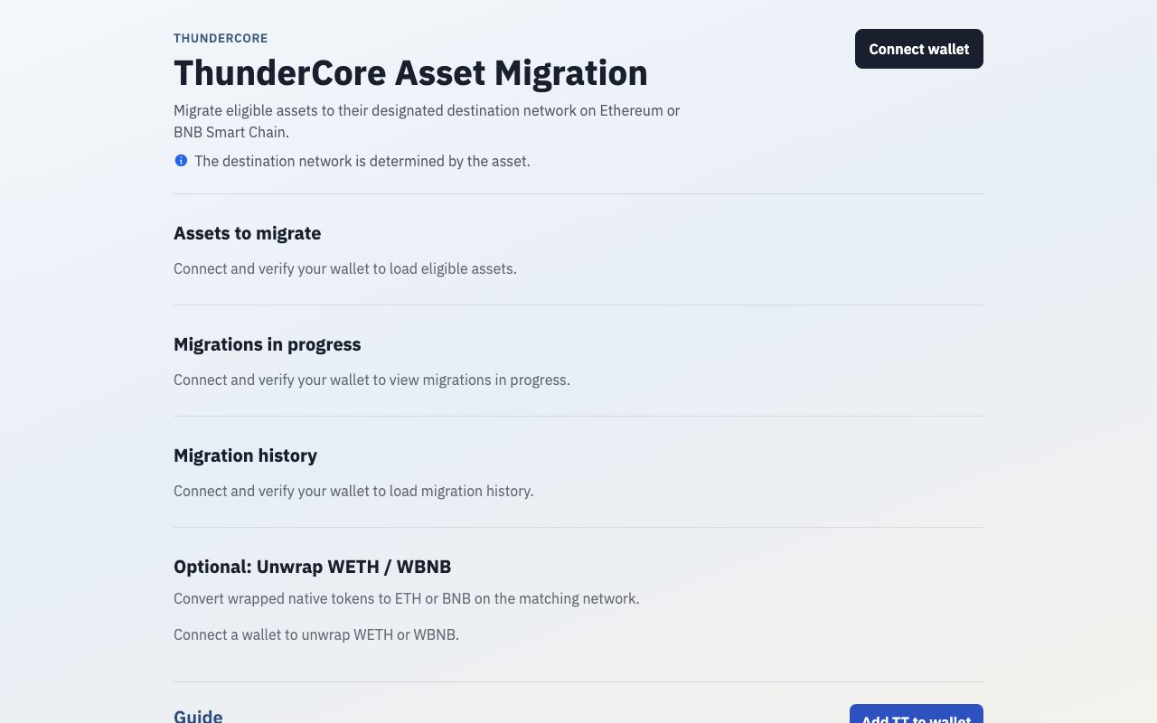 Thunder Token website