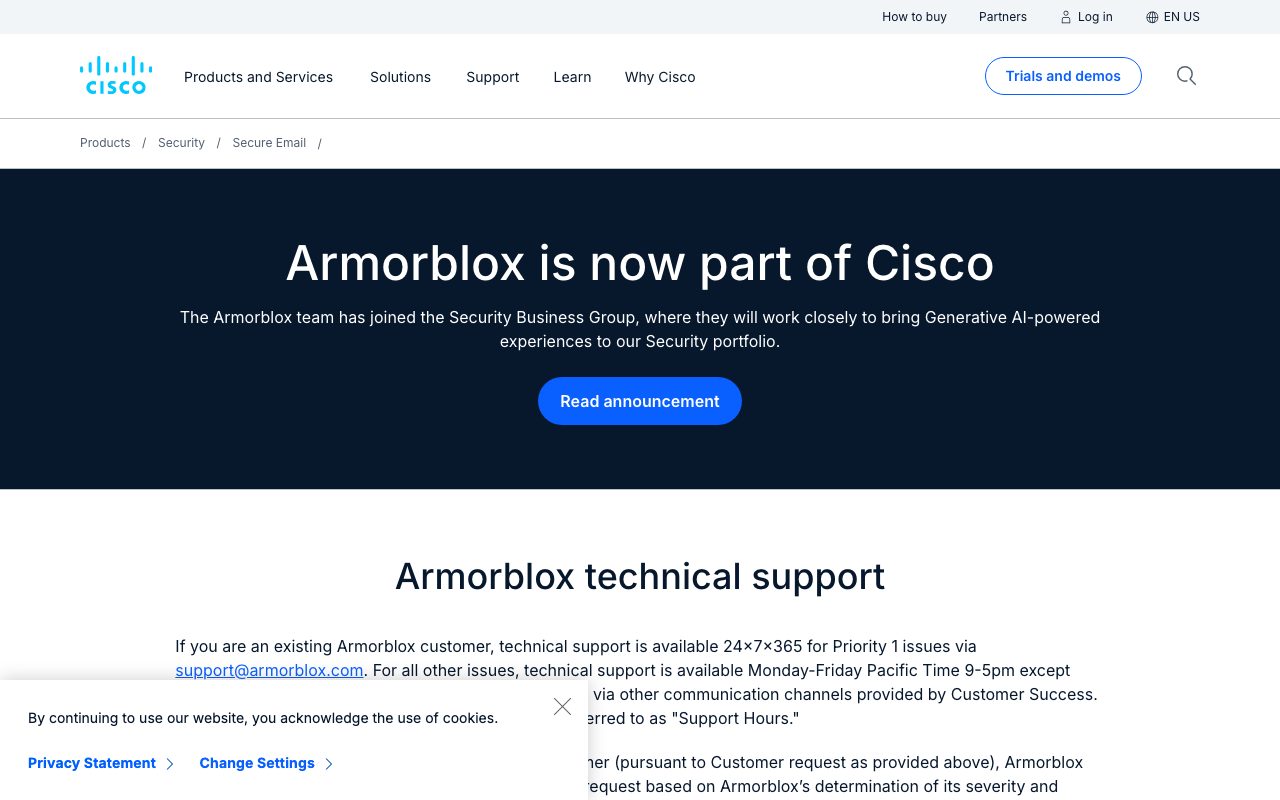 Armorblox website