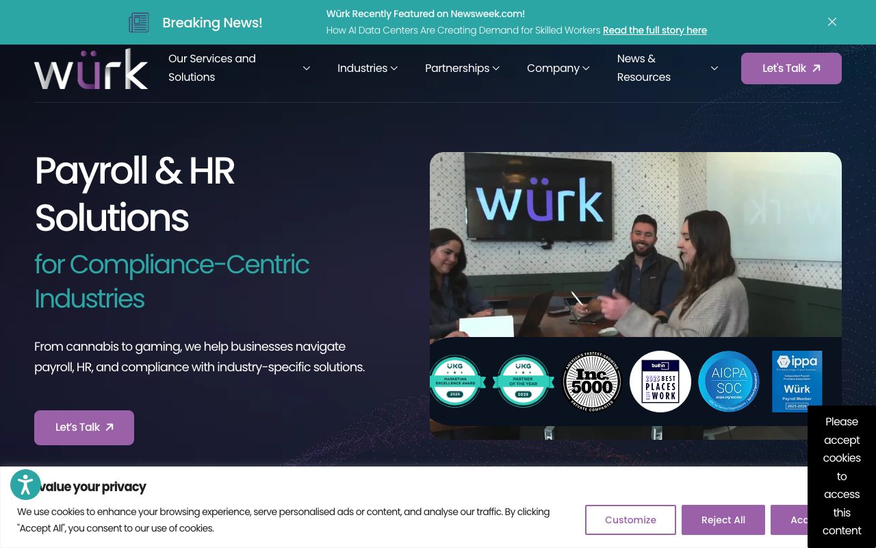 Wurk website