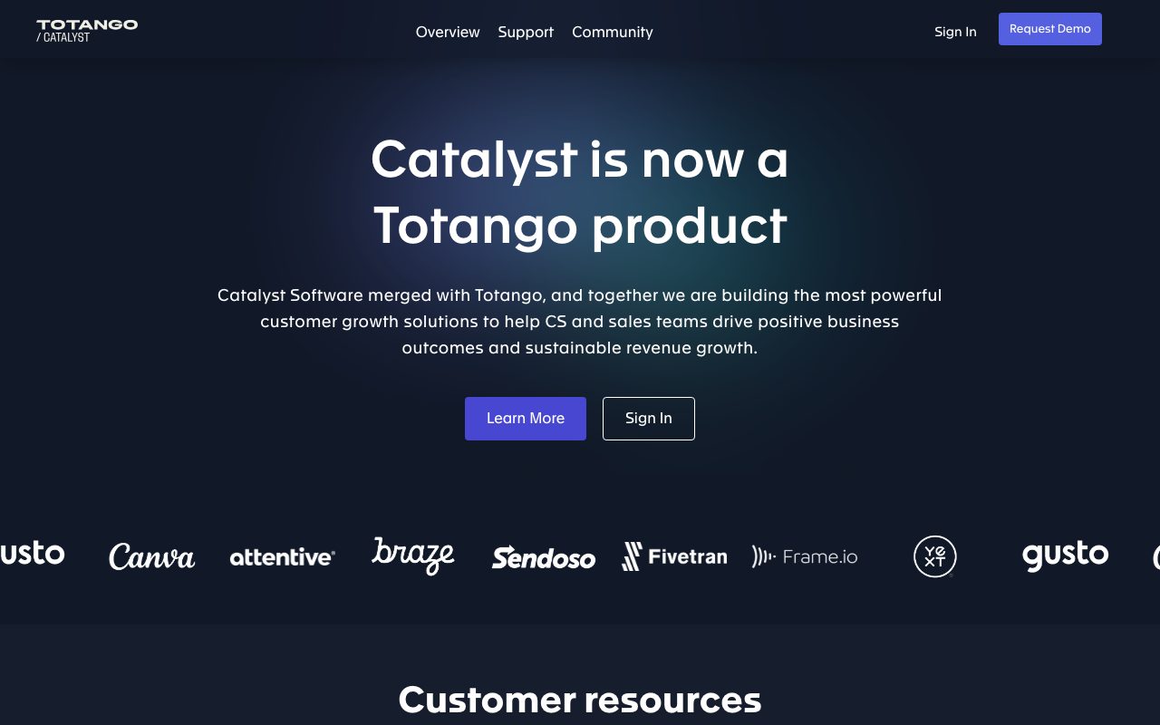 Catalyst Software website