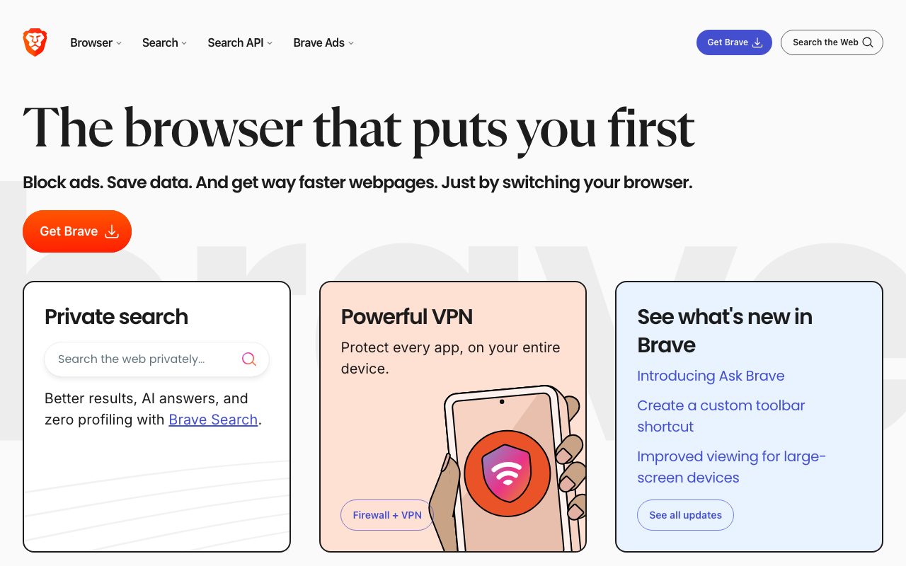 Brave Software website