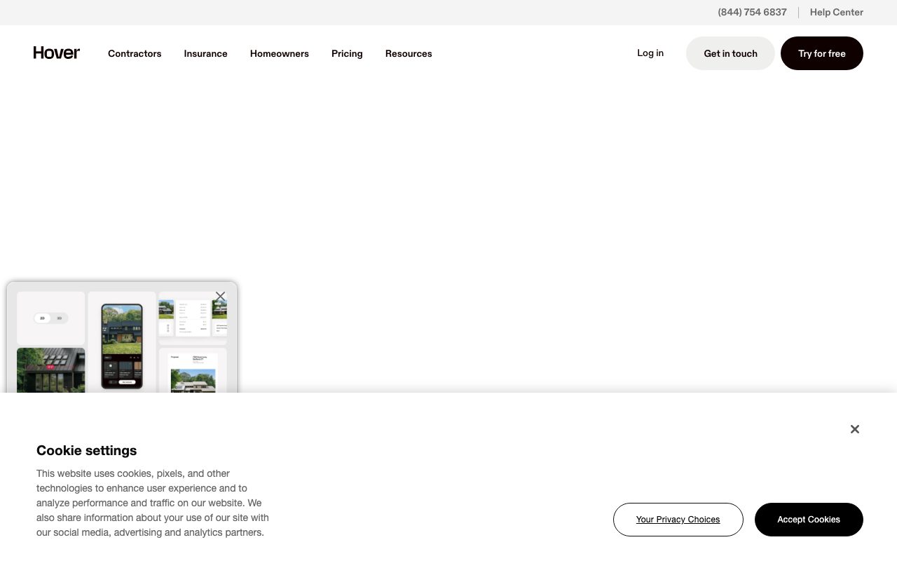 Hover website