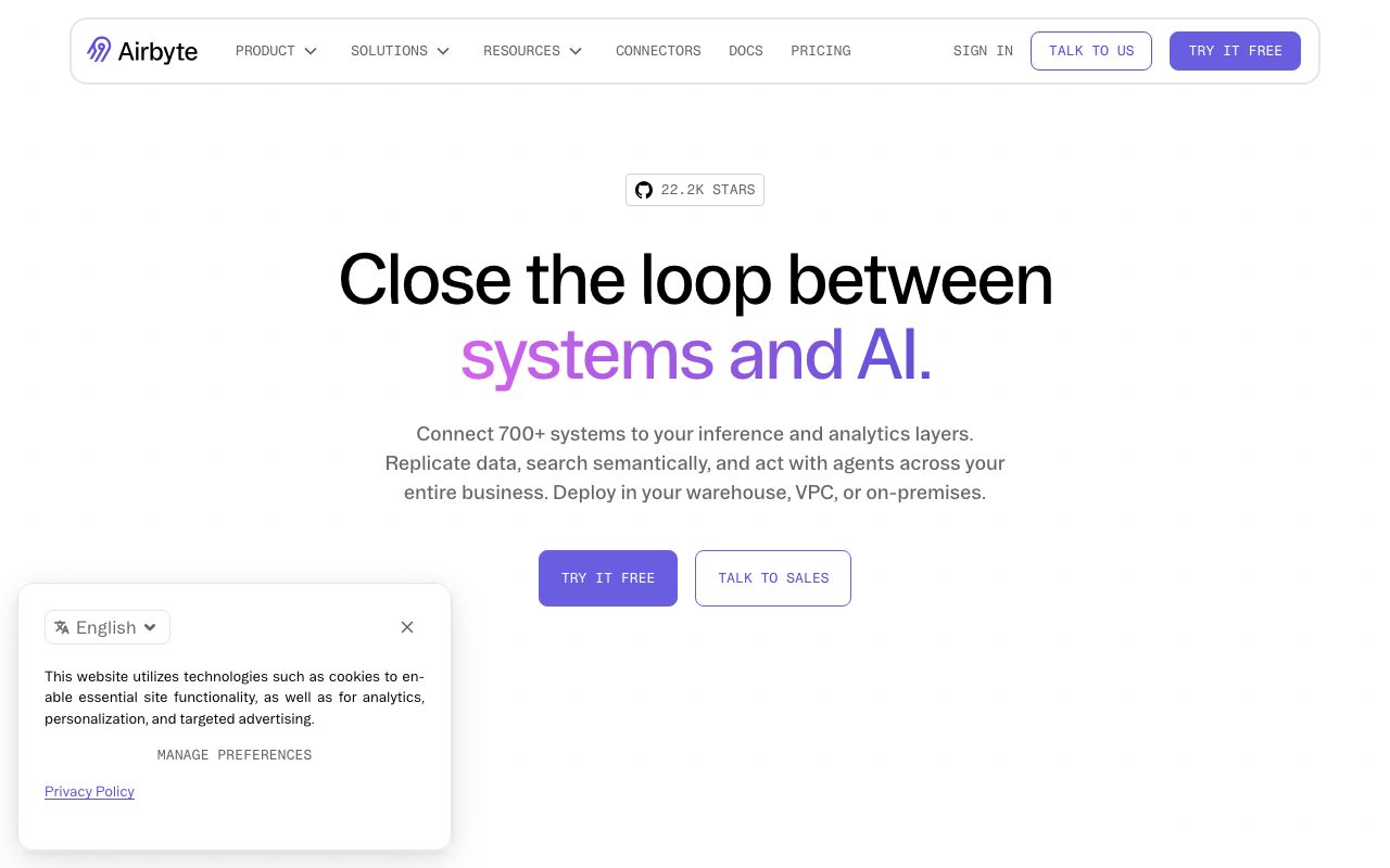 Airbyte website