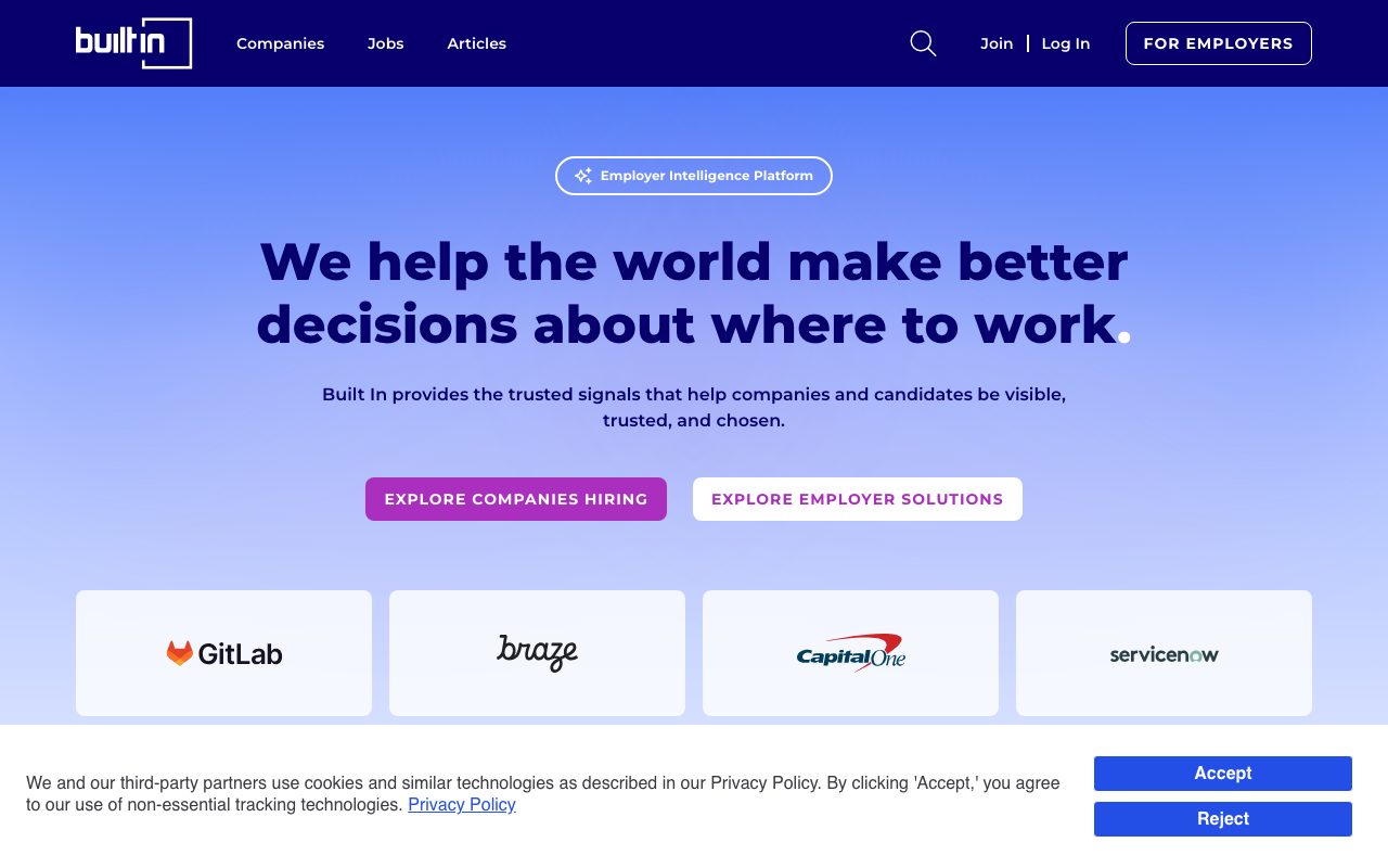 Built In website