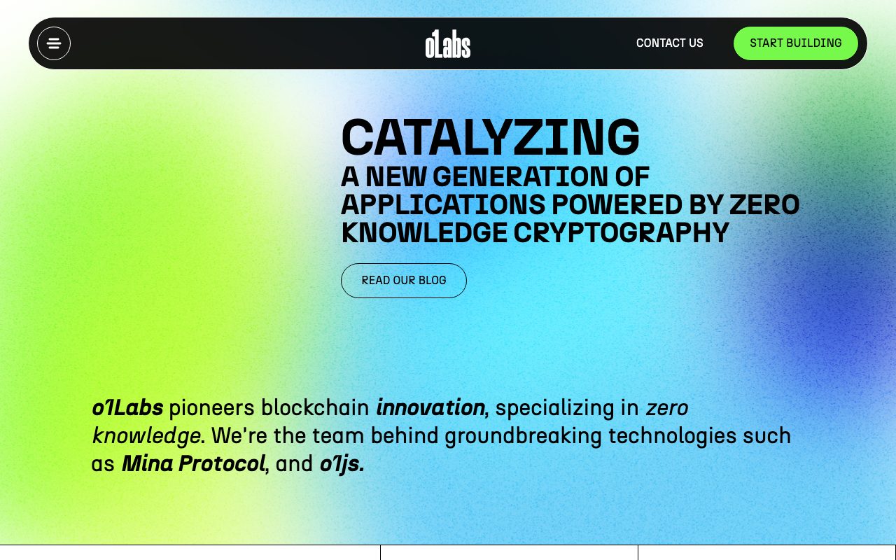 O(1) Labs website