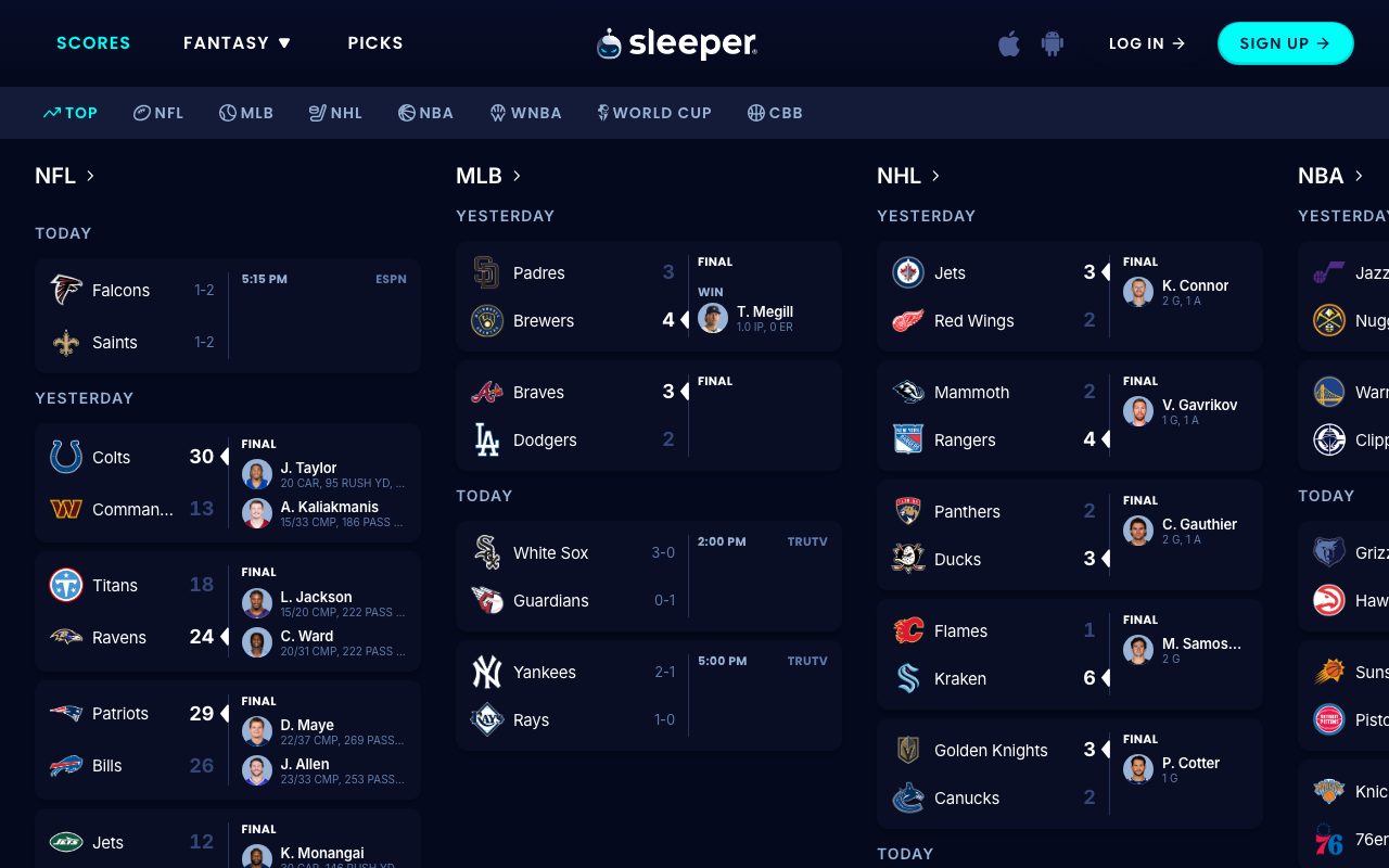 Sleeper website