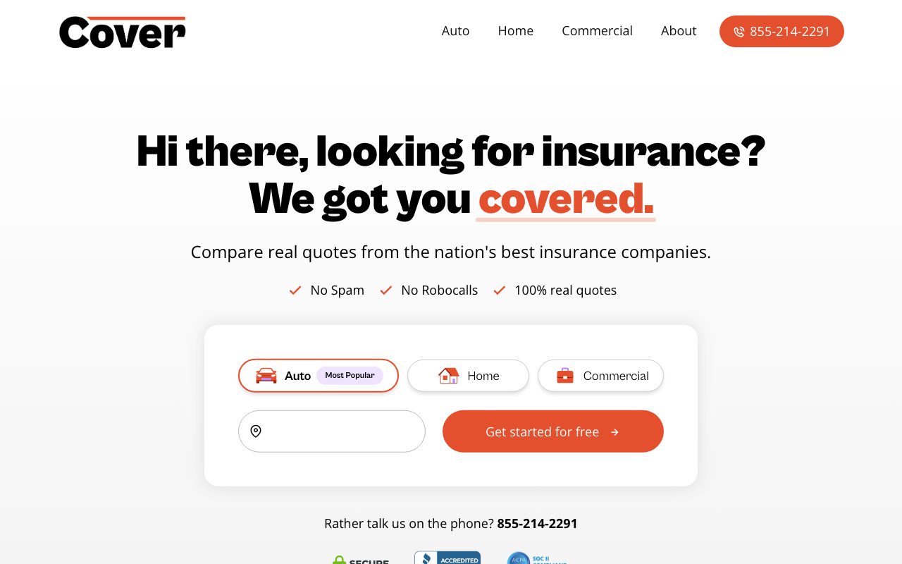 Cover website
