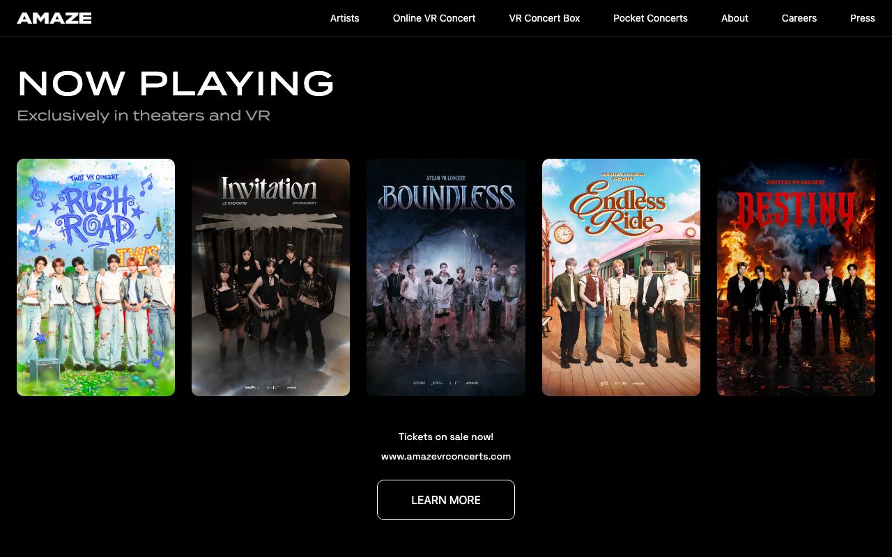 AmazeVR website