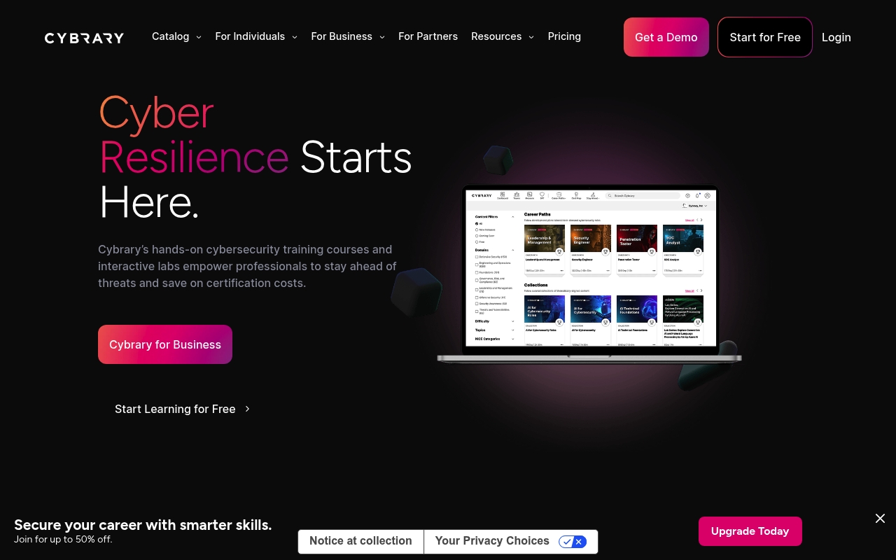 Cybrary website