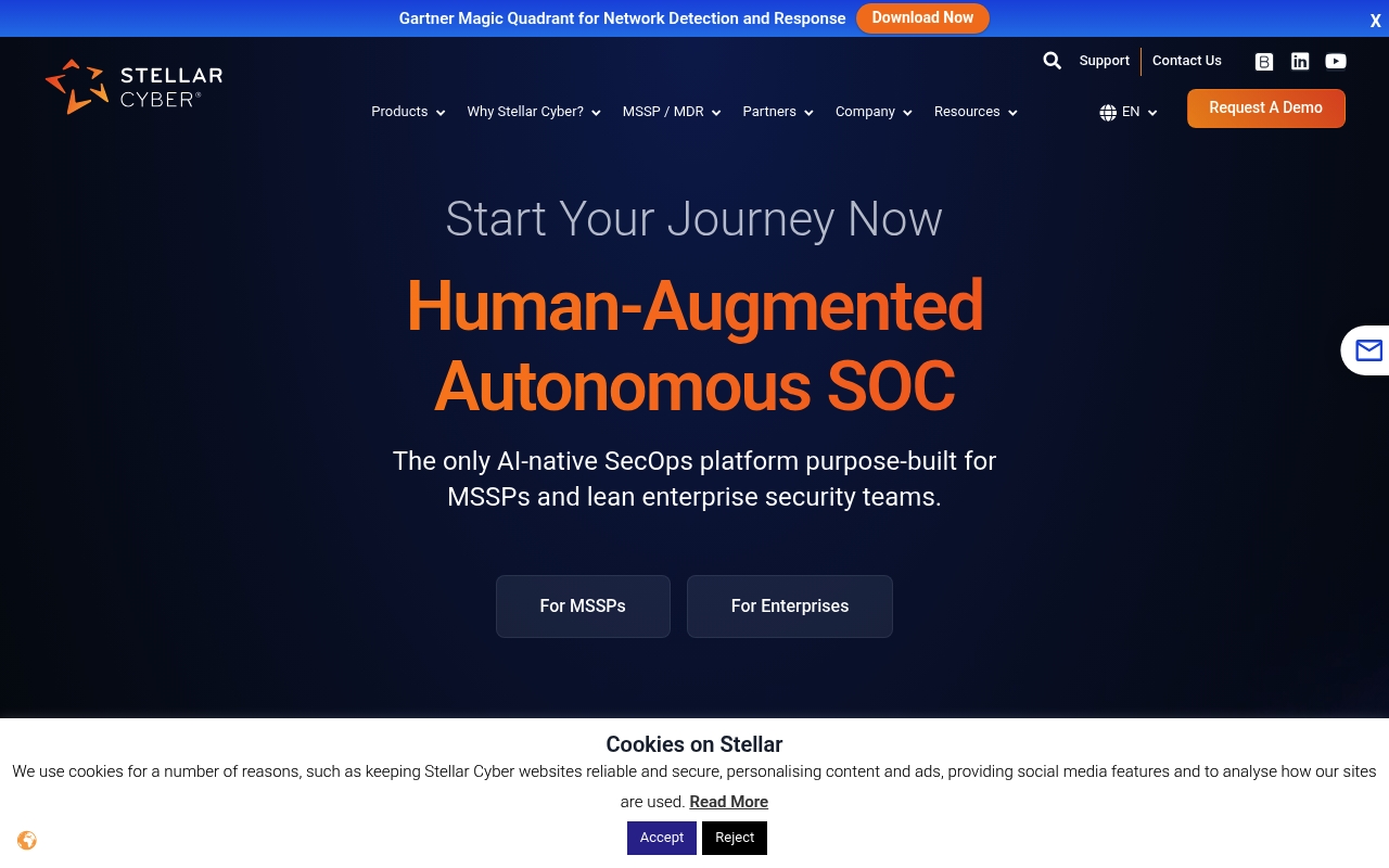 Stellar Cyber website