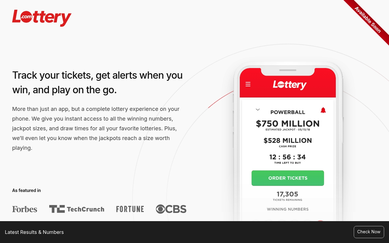 Lottery.com website