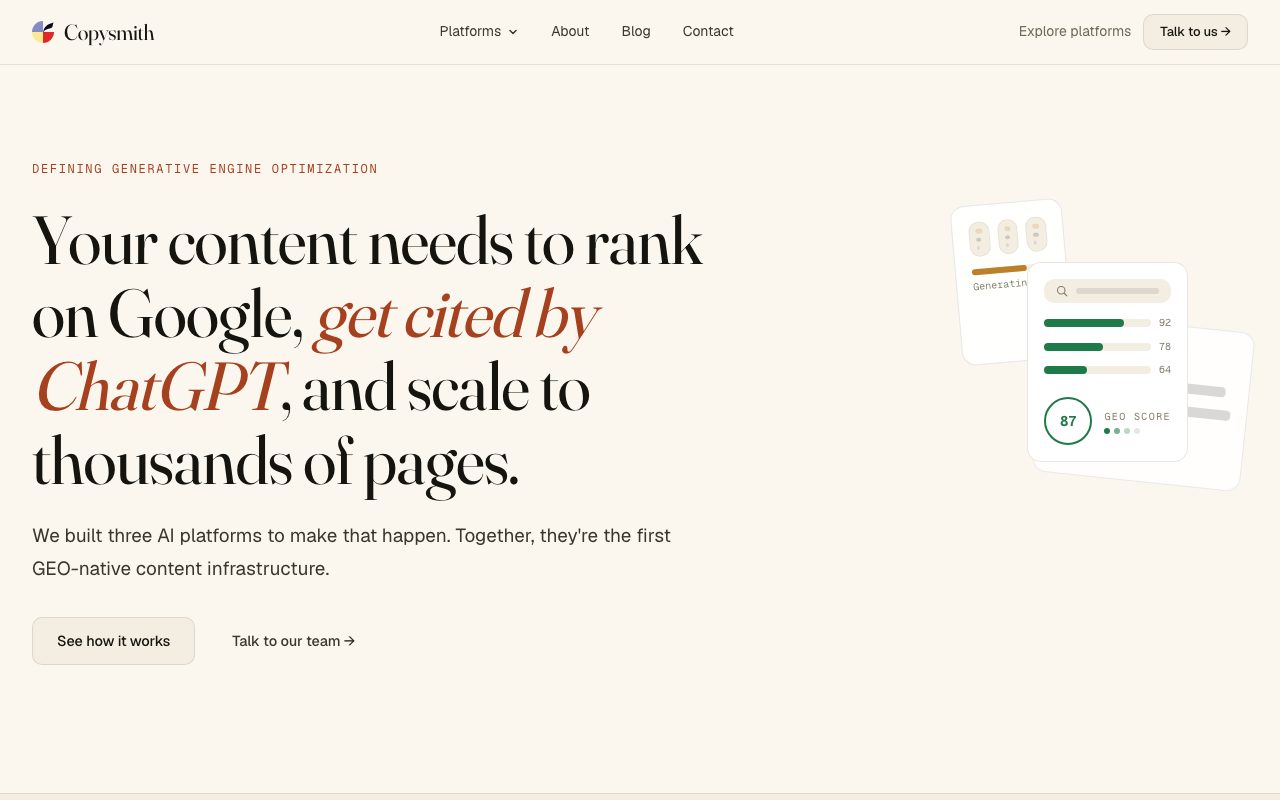 Copysmith website