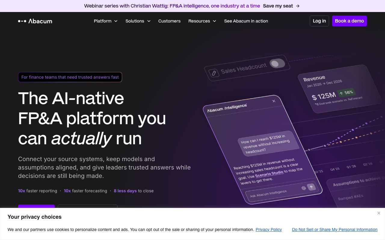 Abacum website