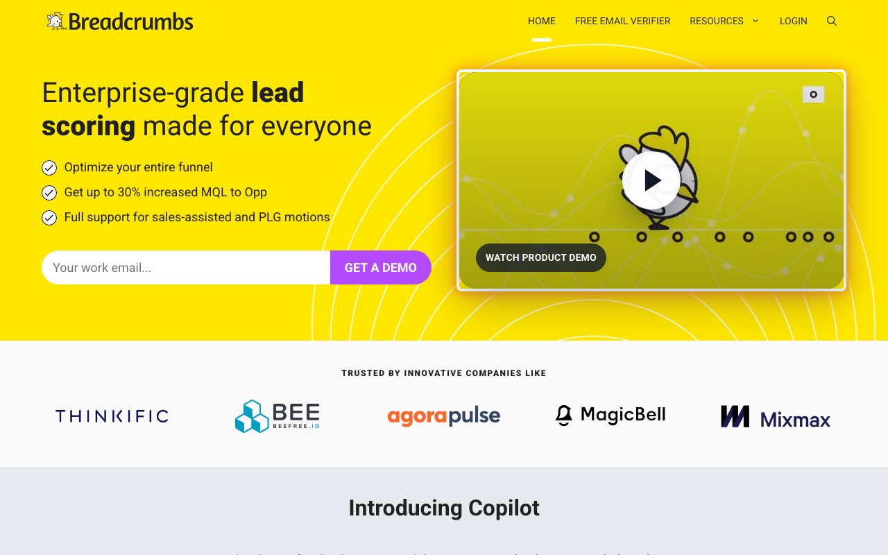 Breadcrumbs.io website