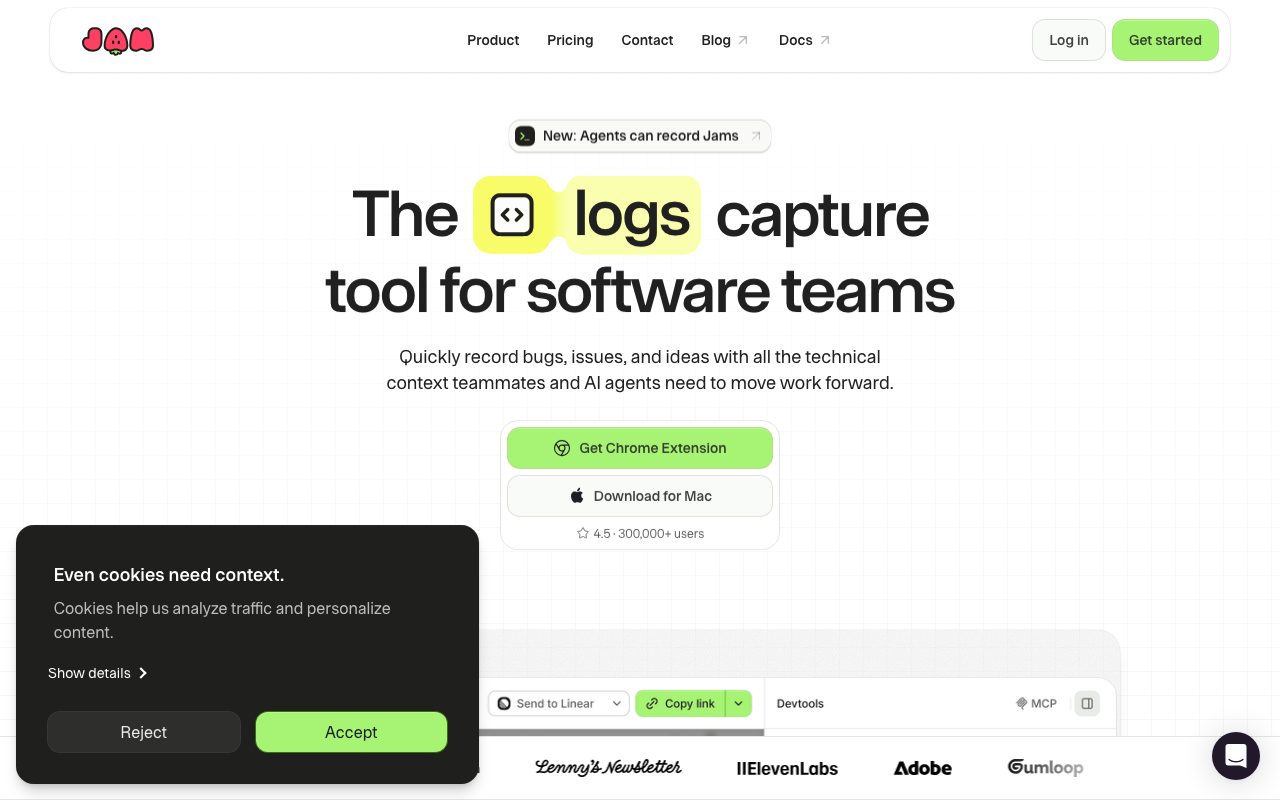 Jam website