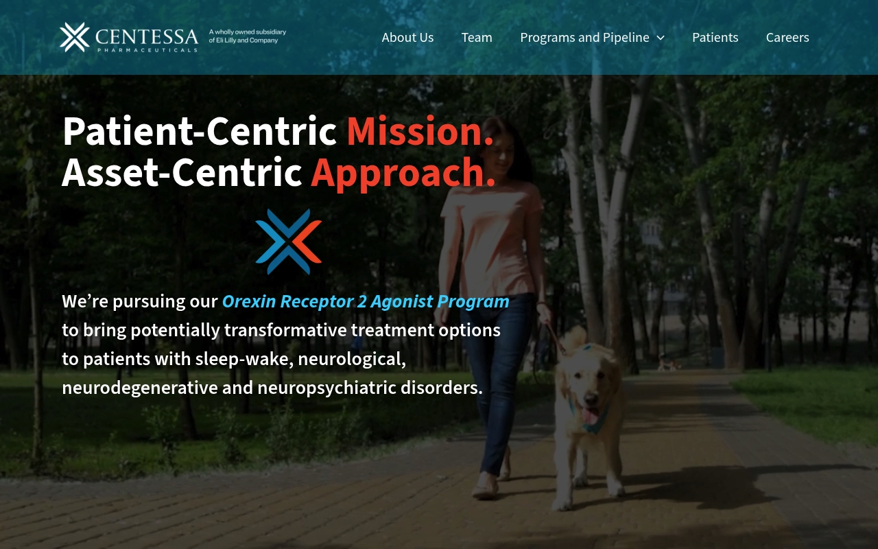 Centessa Pharmaceuticals website