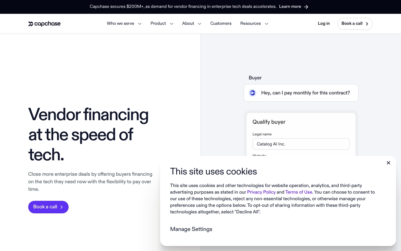 Capchase website