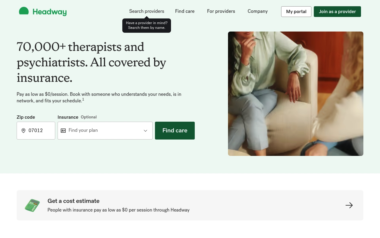 Headway website
