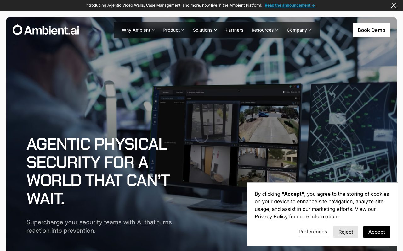 Ambient.ai website
